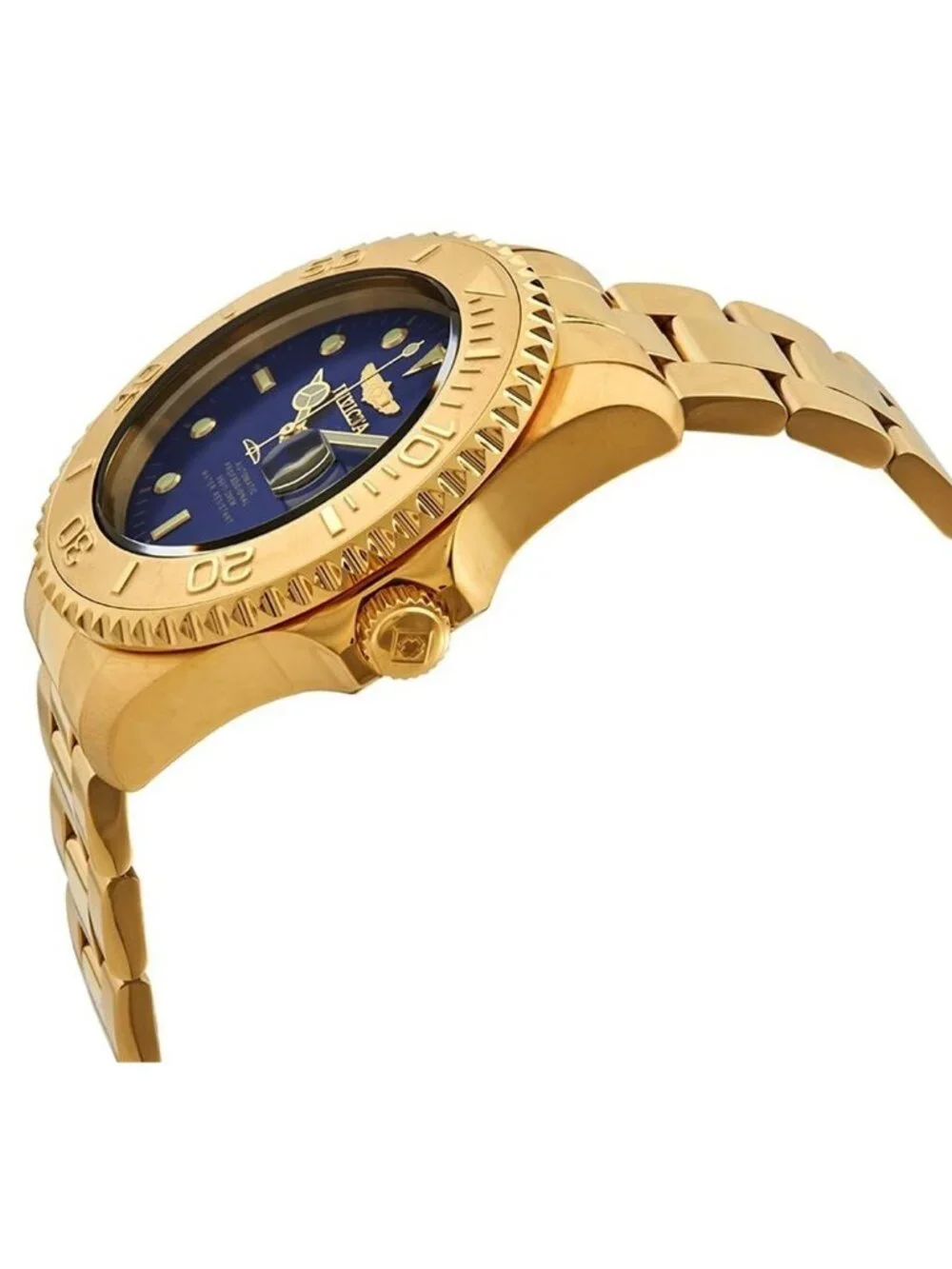 NWT Invicta Pro Diver Automatic Date Blue Dial Yellow Gold-tone Men's Watch